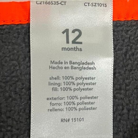 Carter’s Classic & Unique Puffer Jacket   Boys Size 12 Months - Picture 3 of 4